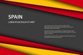 Modern vector background with Spanish colors and grey free space for your text, overlayed sheets of paper