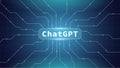 Modern vector banner ChatGPT. AI-powered chatbot utilizing OpenAI GPT technology and artificial general intelligence