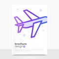 Modern Vector Brochure Design. Plane Vector Brochure Mockup. Business Brochure Templates. EPS10