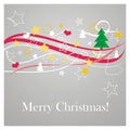 Modern vector christmas card with wishes