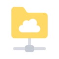 Modern vector of cloud folder isolated on white background