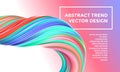 Modern vector digital painting abstract background. Creative vivid 3d flow paint wave. Trendy blue pink bright gradient paint