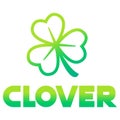 Modern vector flat design simple minimalist logo template of 3 leaf clover shamrock vector for brand, emblem, label, badge.