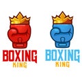 Modern vector flat design simple minimalist logo template of royal boxing king club academy championship vector for brand, emblem