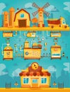 Modern vector illustration of beer industry, beer manufacturing, factory of beer