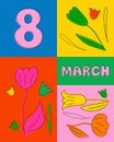 Modern vector illustration on Day of March 8. International Women\'s Day celebration vector illustration in colorful palette