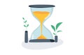 Modern vector illustration of hourglass. Concept of lifetime. Cycle of life.