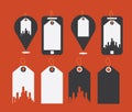 modern vector illustration icons of uban shopping