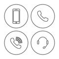 Modern vector illustration. Telephone mobile headset icon