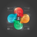 Business Infographics Design Template. Vector Elements. Circle Chart Diagram Illustration. EPS10 Royalty Free Stock Photo