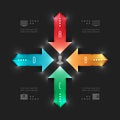 Business Infographics Design Template. Vector Elements. Economy Workflow Arrows Illustration. EPS10