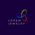 Modern vector jewellery or bijou logo