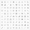 Modern Vector Line Illustration of 100 Simple Line Icons of snow, home, arrow, home, navigation