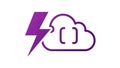 Lightning Cloud Code Logo for Fast Serverless Development Royalty Free Stock Photo