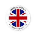 Modern vector Made in Britain label isolated on white background Royalty Free Stock Photo