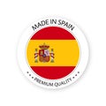 Modern vector Made in Spain label isolated on white background Royalty Free Stock Photo