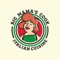 Modern vector professional emblem logo big mamas cook