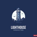 Modern vector professional logo emblem lighthouse consulting