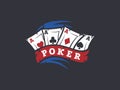 Modern vector professional logo emblem poker game