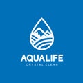 Modern vector professional sign logo aqua life