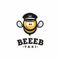 Modern vector professional sign logo bee taxi