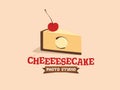 Modern vector professional sign logo cheesecake photo Royalty Free Stock Photo