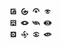 Modern vector professional sign logo icon eyes