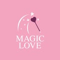 Modern vector professional sign logo magic love