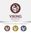 Modern vector professional sign logo viking, Logo design