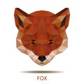 Modern vector red fox in polygonal style Royalty Free Stock Photo