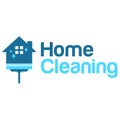 Modern vector simple house cleaning logo design icon template. home cleaning service vector illustration for brand, company, Royalty Free Stock Photo