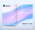 Modern vector template for bi fold brochure, leaflet, flyer, cover, catalog, magazine or annual report in A4 size Royalty Free Stock Photo