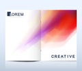 Modern vector template for bi fold brochure, leaflet, flyer, cover, ca Royalty Free Stock Photo