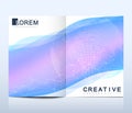 Modern vector template for brochure Leaflet, flyer advert cover catalog magazine or annual report. Business, science Royalty Free Stock Photo