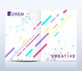 Modern vector template for brochure, Leaflet flyer, advert, cover, catalog, magazine or annual report. Business, science Royalty Free Stock Photo