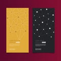 Modern vector templates. Abstract geometric background with connected lines and dots. Business, science, medicine, Molecule and te