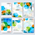 Modern vector templates for brochure, flyer, cover magazine or report in A4 size. Business, science, medicine and