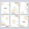 Modern vector templates for brochure, flyer, cover, magazine or report in A4 size. Science, medicine, technology design Royalty Free Stock Photo