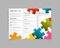 Modern Vector three fold brochure design template