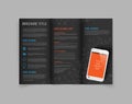 Modern Vector three fold brochure design template