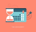 Modern vector time management illustration