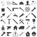 modern vector worker tools icons on white isolate Royalty Free Stock Photo