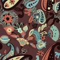 Seamless floral background paisley for textiles, wallpaper