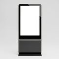 Digital kiosk blank screen isolated on white background Royalty Free Stock Photo