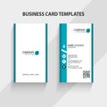 Modern Vertical Double-sided Business Card Template. Vector illustration Royalty Free Stock Photo