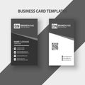 Modern Vertical Double-sided Business Card Template. Royalty Free Stock Photo