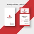 Modern Vertical Double-sided Business Card Template. Royalty Free Stock Photo