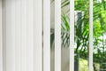 Modern vertical fabric blinds on the window Royalty Free Stock Photo