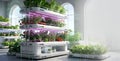 Smart Vertical Farm with Digital Interface Royalty Free Stock Photo