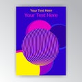 Modern vertical overprint cmyk page template